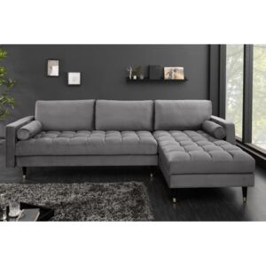 (2680) COSY VELVET nowoczesna sofa, szary aksamit 260 cm