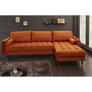 (2681) COSY VELVET nowoczesna sofa, rdzawobrązowa 260 cm