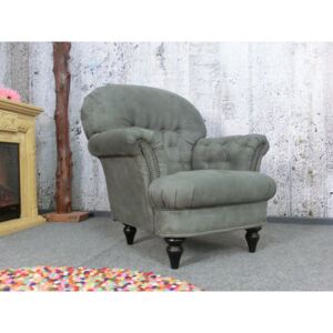 (2668) SISSI Elegancki duży fotel w kolorze szarym