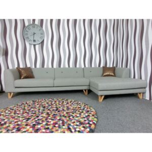 (2120) GALENA szara sofa narożna retro