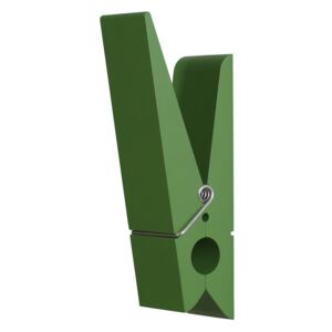 Zielony wieszak w kształcie klamerki Swab Design