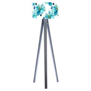 Lampa podłogowa MACODESIGN Błękitny storczyk tripod-foto-426p-a, 60 W