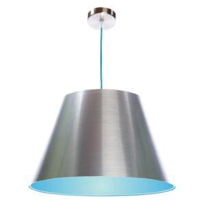 Lampa wisząca MACODESIGN Inox Telimena 070-104, 60 W, srebrno-niebieska