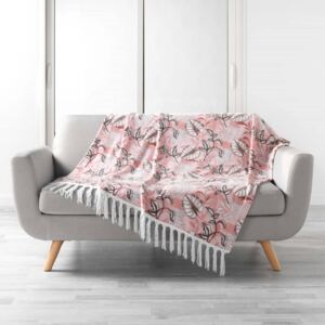 Narzuta na łóżko JARDIN, 125 x 150 cm, różowa