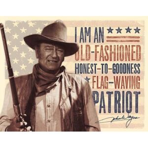 Metalowa tabliczka John Wayne - Patriot, (31 x 42 cm)